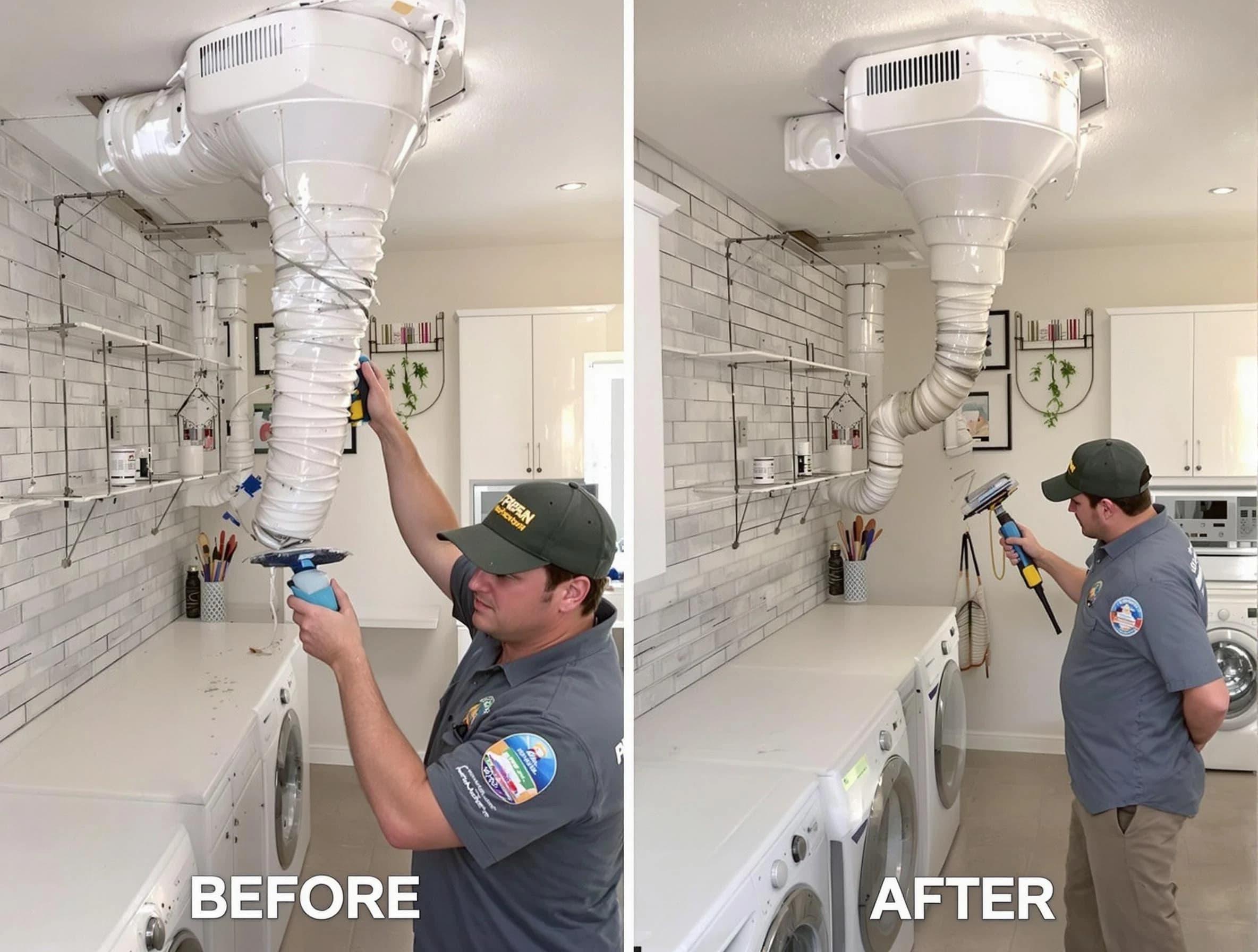 Professional dryer exhaust vent cleaning by Manchester Dryer Vent Cleaning in Manchester