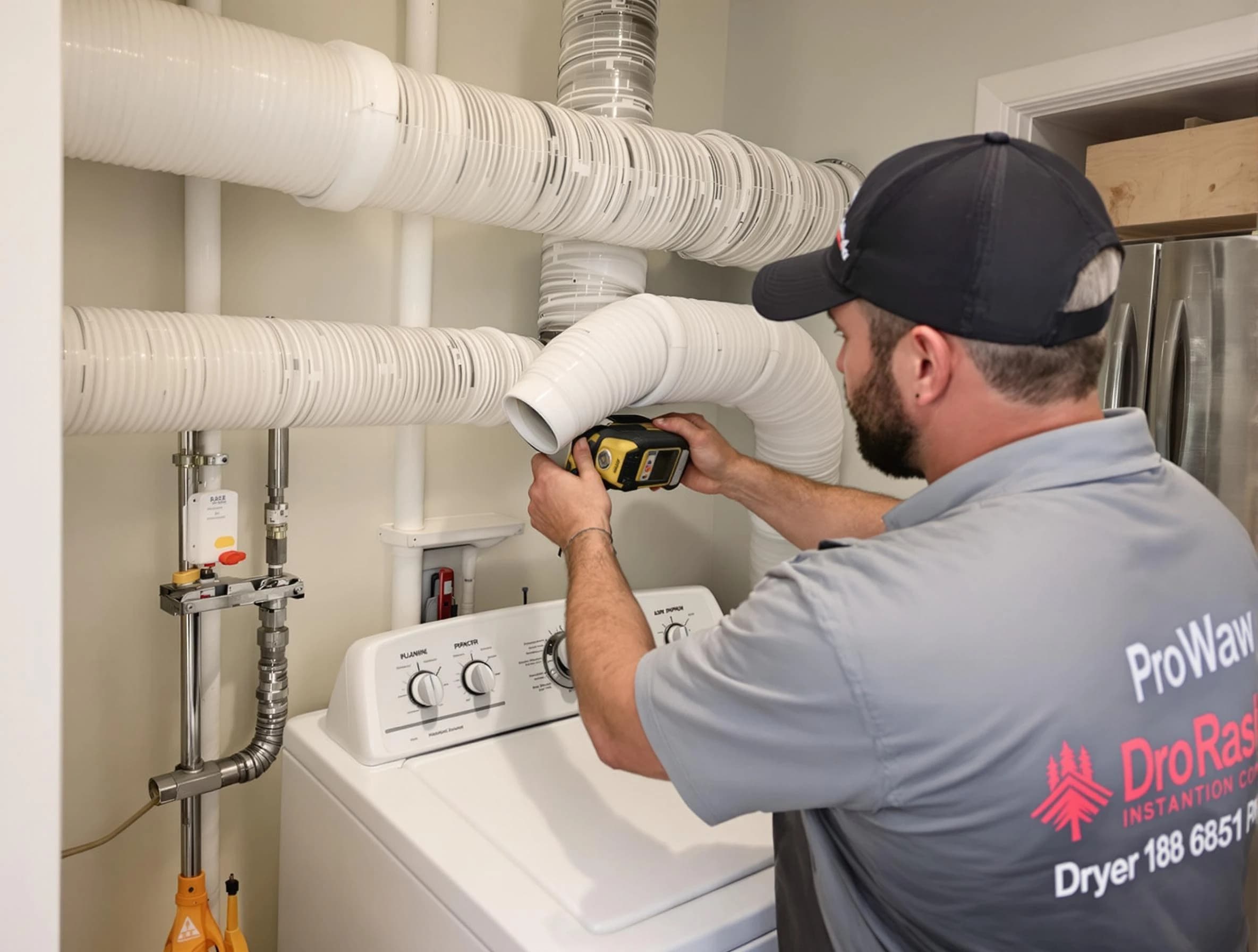Professional dryer vent hose installation by Manchester Dryer Vent Cleaning in Manchester