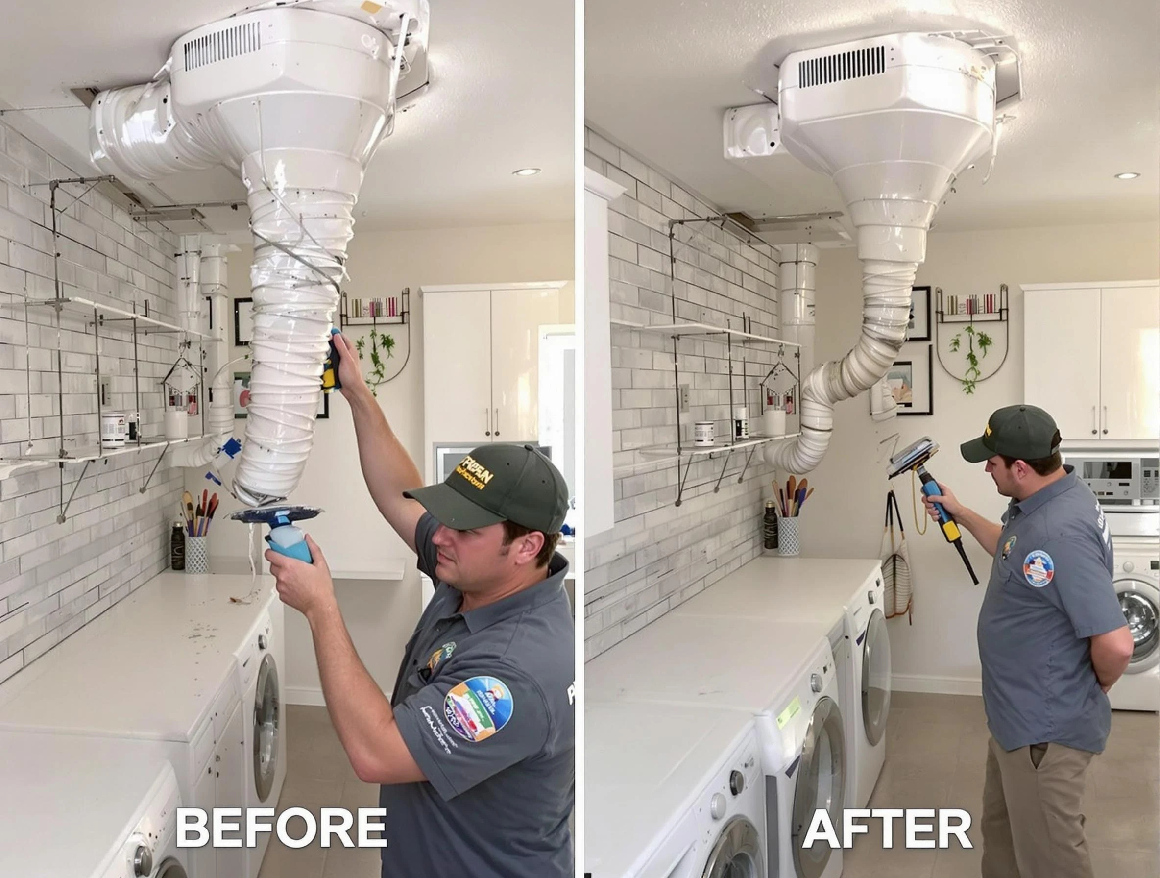 Professional dryer exhaust vent cleaning by Manchester Dryer Vent Cleaning in Manchester