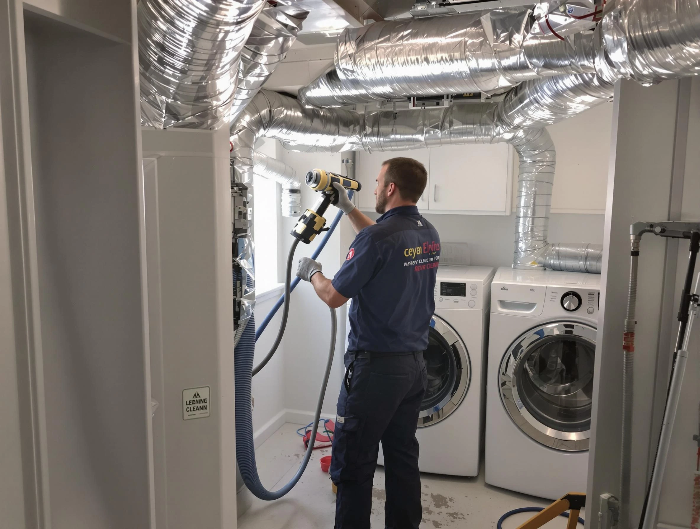 Manchester Dryer Vent Cleaning specialist using advanced equipment for thorough duct cleaning in Manchester